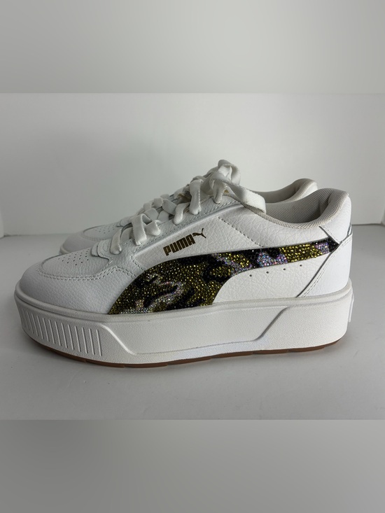 Puma Shoes - Custom Rhinestone Camo Puma White Platform Sneakers with